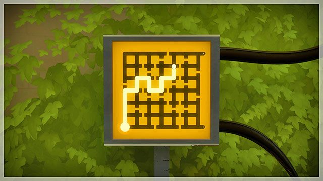 Po trzecie, jeden z paneli posiada dwa kable, a co za tym idzie dwa punkty końcowe - Fort - Solucja The Witness - The Witness - poradnik do gry