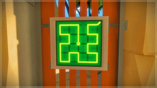 Rozwiązanie zagadki wymaga połączenia punktów początkowego i końcowego w taki sposób, by po drodze zaznaczyć wszystkie pola z czarnymi kropkami - Fort - Sekrety i znajdźki The Witness - The Witness - poradnik do gry