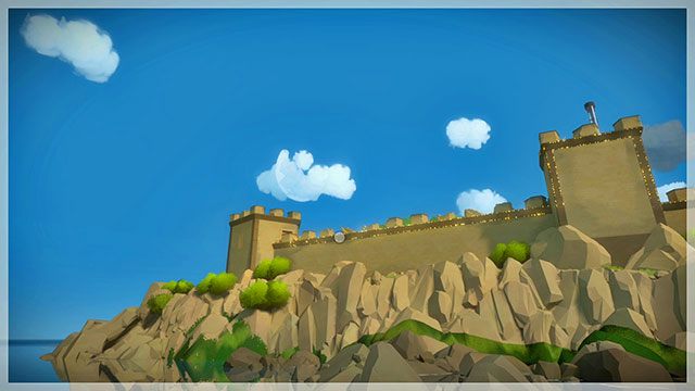 Łamigłówka wymaga poprowadzenia ścieżki wokół całego nabrzeżnego muru fortu - Fort - Sekrety i znajdźki The Witness - The Witness - poradnik do gry