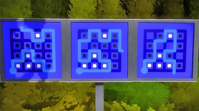 Panele przy drzewach, trzy ostatnie - Rozwiązania zagadek | Okolice fortu - The Witness - poradnik do gry