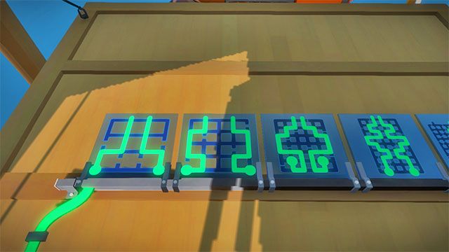 Pierwszy zestaw łamigłówek, lewa część - Rozwiązania zagadek | Warsztat na nabrzeżu - The Witness - poradnik do gry