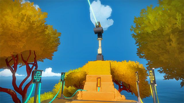 Powtórz kopiowanie trzy razy, aż przywrócisz zasilanie między panelami - Skała - Solucja The Witness - The Witness - poradnik do gry