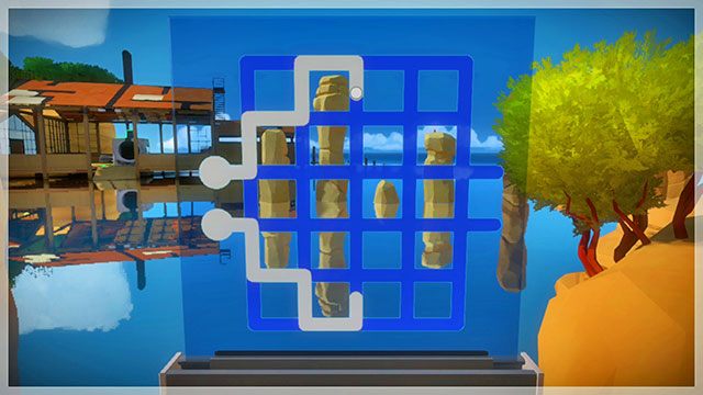 W lokacji znajduje się również zestaw zagadek opcjonalnych - Skała - Solucja The Witness - The Witness - poradnik do gry