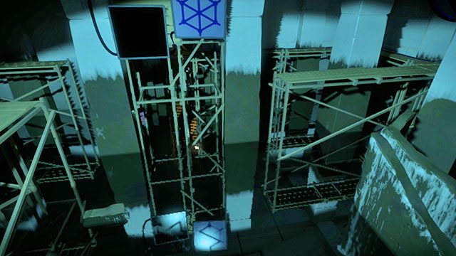 Wraz z wodą zmieniać będziesz również wysokość lustrzanych odbić wszystkich paneli albo samych paneli - Świątynia słońca - Solucja The Witness - The Witness - poradnik do gry