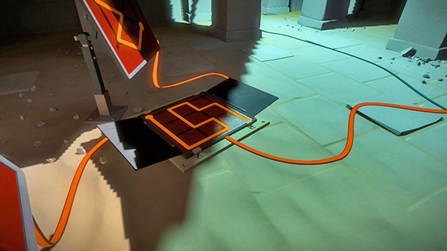 Pierwszy poziom podziemi, leżący panel - Rozwiązania zagadek | Świątynia słońca - The Witness - poradnik do gry