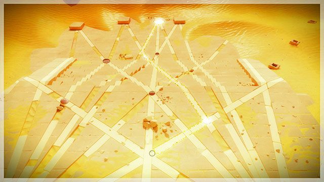 Gdy tak się stanie poprowadź promień między nimi, a potem do punktu końcowego - Świątynia słońca - Sekrety i znajdźki The Witness - The Witness - poradnik do gry