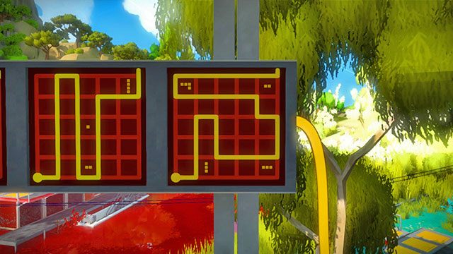 Łamigłówki na górnej platformie, kolejne dwie - Rozwiązania zagadek | Bagna - The Witness - poradnik do gry