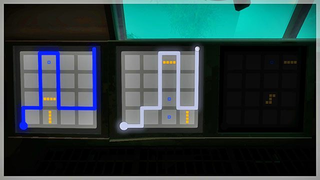 Druga piwnica, pierwsze dwa panele - Rozwiązania zagadek | Bagna - The Witness - poradnik do gry