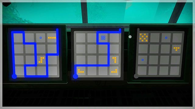 Druga piwnica, kolejne dwa panele - Rozwiązania zagadek | Bagna - The Witness - poradnik do gry