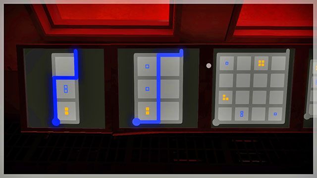 Trzecia piwnica, pierwsze dwa panele - Rozwiązania zagadek | Bagna - The Witness - poradnik do gry