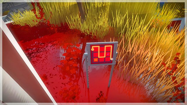 Zagadka z platformą, prawidłowe ustawienie postaci oraz pierwszego panelu - Rozwiązania zagadek | Bagna - The Witness - poradnik do gry