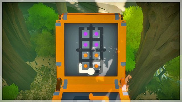 Gdy dotrzesz do pierwszego rozwidlenia, skieruj most prosto - Domki na drzewach - Solucja The Witness - The Witness - poradnik do gry