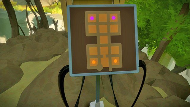 Tym sposobem dotrzesz do prostej łamigłówki otwierającej skrót lądowy - Domki na drzewach - Solucja The Witness - The Witness - poradnik do gry