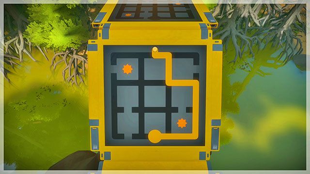 Pierwszy most, pierwsza łamigłówka - Rozwiązania zagadek - szare i żółte | Domki na drzewach - The Witness - poradnik do gry