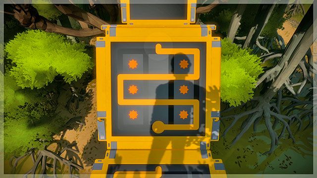 Pierwszy most, siódma łamigłówka - Rozwiązania zagadek - szare i żółte | Domki na drzewach - The Witness - poradnik do gry