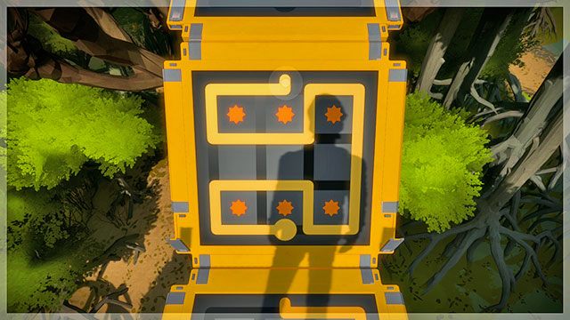 Pierwszy most, ósma łamigłówka - Rozwiązania zagadek - szare i żółte | Domki na drzewach - The Witness - poradnik do gry