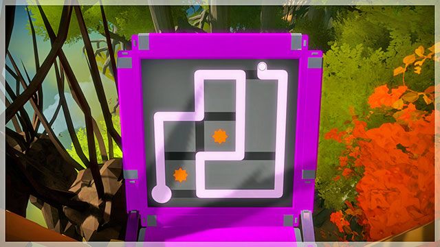 Drugi most, pierwsza łamigłówka - Rozwiązania zagadek - fioletowe | Domki na drzewach - The Witness - poradnik do gry