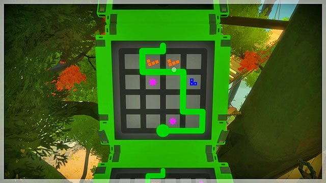 Piąty most, szósta łamigłówka - Rozwiązania zagadek - zielone | Domki na drzewach - The Witness - poradnik do gry