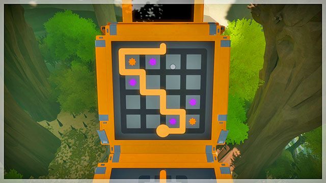 Szósty most, piąta łamigłówka - Rozwiązania zagadek - pomarańczowe 2 | Domki na drzewach - The Witness - poradnik do gry