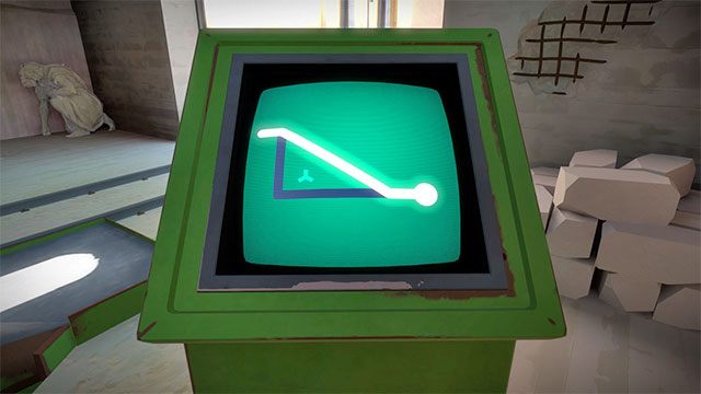 Pierwszy budynek, panel kontrolujący pierwszą platformę - Rozwiązania zagadek | Kamieniołom - The Witness - poradnik do gry