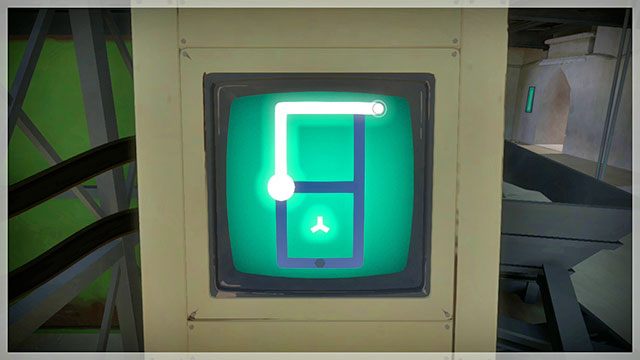 Pierwszy budynek, panel kontrolujący drugą platformę - Rozwiązania zagadek | Kamieniołom - The Witness - poradnik do gry