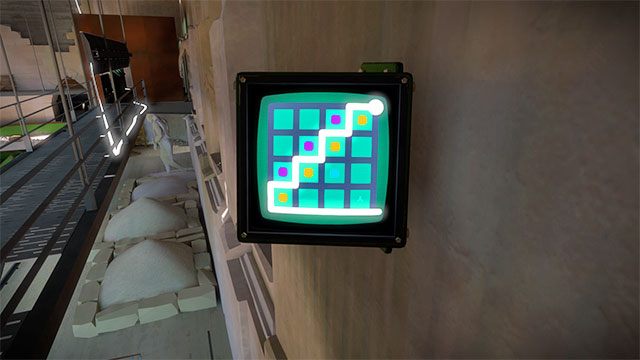 Pierwszy budynek, łamigłówka odblokowująca schody na piętrze - Rozwiązania zagadek | Kamieniołom - The Witness - poradnik do gry