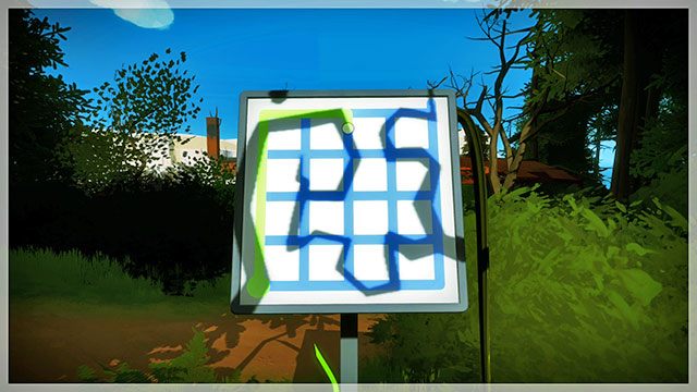 Po rozwiązaniu czerwonych łamigłówek teren zostanie podzielony na dwie części - niebieski oraz fioletowy - Las - Solucja The Witness - The Witness - poradnik do gry