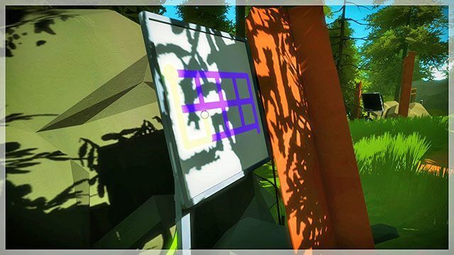 Fioletowe panele będą trochę trudniejsze - Las - Solucja The Witness - The Witness - poradnik do gry