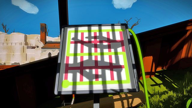 Las, drugi zestaw łamigłówek, pierwsza - Rozwiązania zagadek | Las - The Witness - poradnik do gry