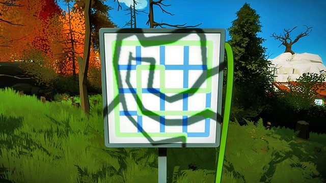 Las, trzeci zestaw łamigłówek, trzecia - Rozwiązania zagadek | Las - The Witness - poradnik do gry