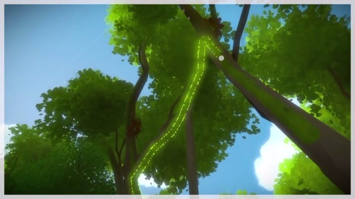 Ostatnia zagadka z wykorzystaniem drzewa znajduje się przy konarach wskazujących rozwiązanie do podziemi z kodem dostępu do filmu - Dżungla - Sekrety i znajdźki The Witness - The Witness - poradnik do gry