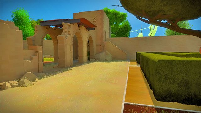 Po wejściu do środka skręć w prawo - Zamek - Solucja The Witness - The Witness - poradnik do gry