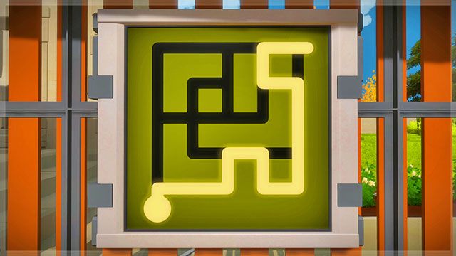 Zamek, pierwszy zestaw labiryntów, drugi panel - Rozwiązania zagadek | Zamek - The Witness - poradnik do gry