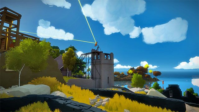 Na początek napraw źle skierowany laser ze świątyni słońca - Miasteczko - Solucja The Witness - The Witness - poradnik do gry