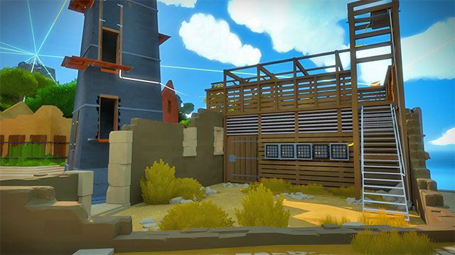 Po skierowaniu lasera we właściwą stronę udaj się do pobliskiego budynku - Miasteczko - Solucja The Witness - The Witness - poradnik do gry