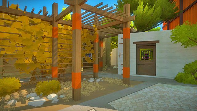 Zejdź na dół i idź do budynku z kontenerem na dachu - Miasteczko - Solucja The Witness - The Witness - poradnik do gry