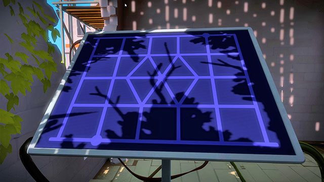 Kolejną łamigłówkę znajdziesz w sąsiednim budynku - Miasteczko - Solucja The Witness - The Witness - poradnik do gry