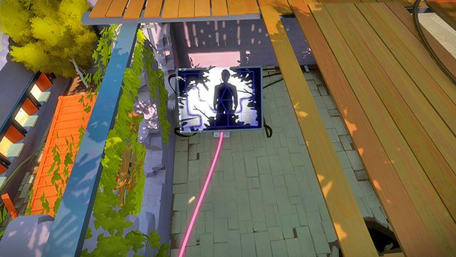 By określić trasę promieni, spójrz na panel - Miasteczko - Solucja The Witness - The Witness - poradnik do gry