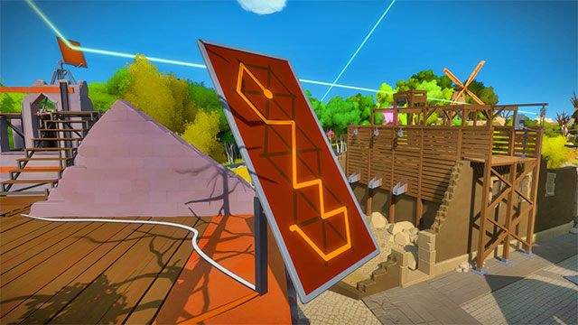 Czerwony panel na dachu - Rozwiązania zagadek | Miasteczko - The Witness - poradnik do gry