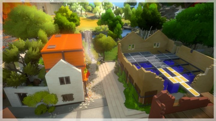 Ostatnia zagadka dostępna jest ze szczytu wieży z laserem - Miasteczko - Sekrety i znajdźki - The Witness - poradnik do gry