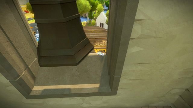 W zrujnowanej dzwonnicy znajdziesz kolejny audiolog - Miasteczko - Sekrety i znajdźki - The Witness - poradnik do gry