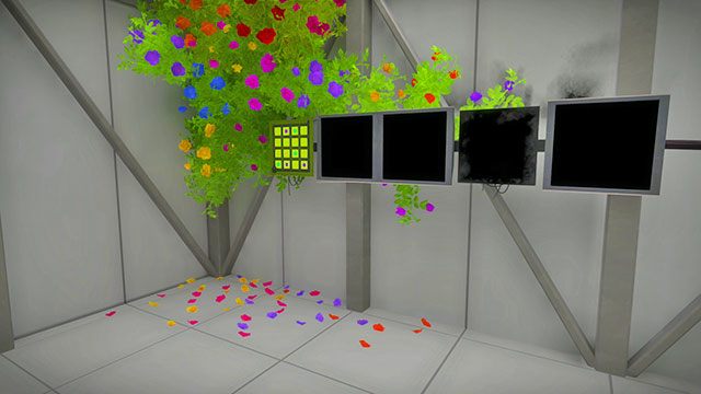 Po otworzeniu drzwi czeka na ciebie kilka kolejnych schodów - Góra - Solucja The Witness - The Witness - poradnik do gry