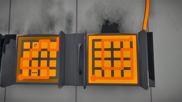 Łamigłówki po lewej, dwie ostatnie - Góra 1 - Rozwiązania zagadek The Witness - The Witness - poradnik do gry