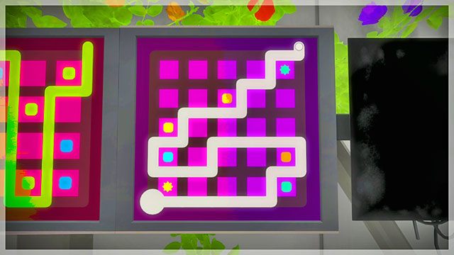 Drugi poziom, pierwszy zestaw łamigłówek, trzecia - Góra 2 - Rozwiązania zagadek The Witness - The Witness - poradnik do gry