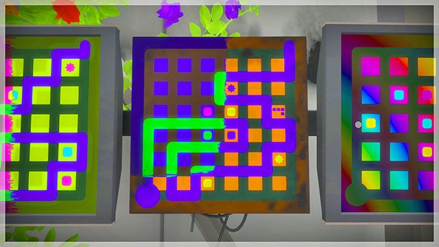 Drugi poziom, pierwszy zestaw łamigłówek, czwarta - Góra 2 - Rozwiązania zagadek The Witness - The Witness - poradnik do gry