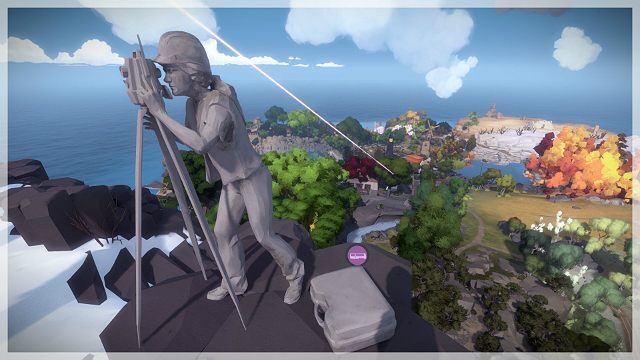 Na samym szczycie góry, zaraz za posągiem kobiety robiącej zdjęcie, znajdziesz audiolog - Góra - Sekrety The Witness - The Witness - poradnik do gry