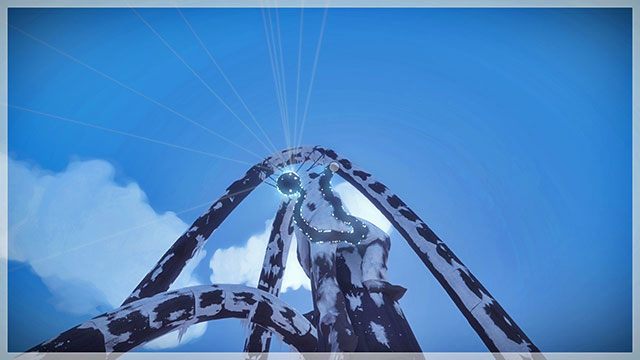 By zobaczyć trzecią ścieżkę obróć się w taki sposób, by punkt początkowy stał się czarny - Góra - Sekrety The Witness - The Witness - poradnik do gry