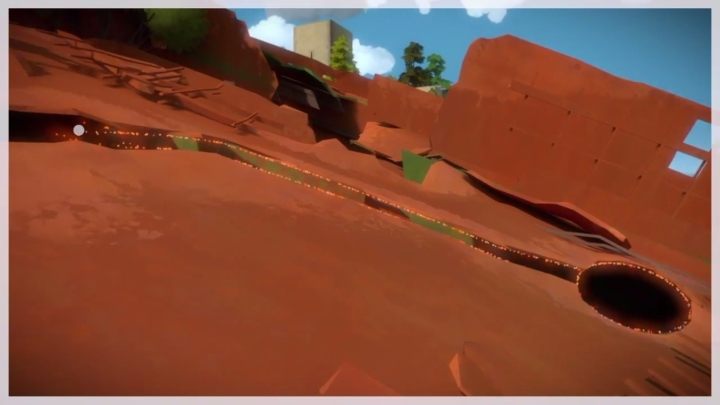 Wchodząc na wrak można dostrzec trzy pierwsze zagadki terenowe składające się na okrąg - Wrak | Dodatkowe sekrety The Witness - The Witness - poradnik do gry