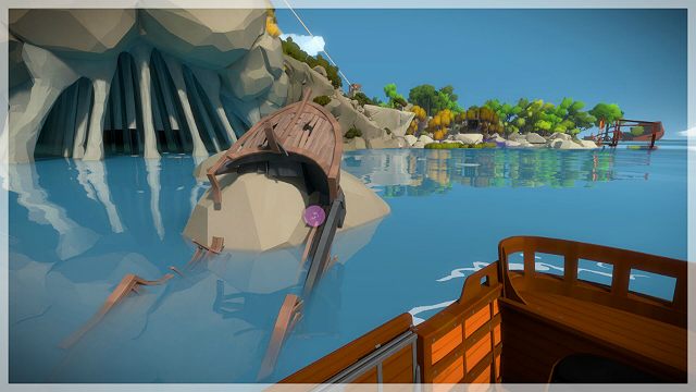 Gdy już będziesz we wskazanym miejscu, odwróć się w stronę wraku - Audiolog na morzu | Dodatkowe sekrety - The Witness - poradnik do gry