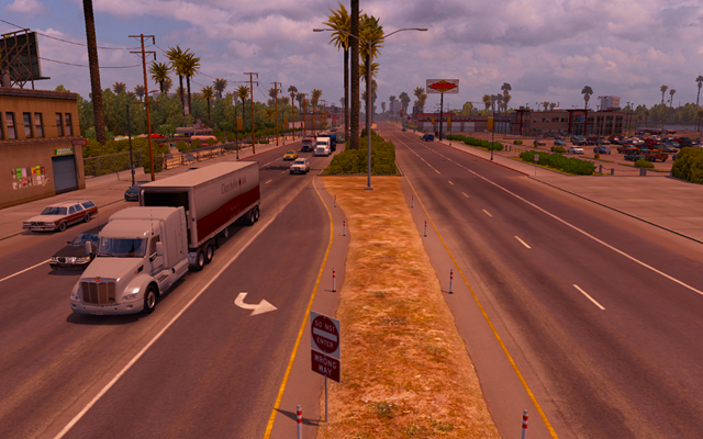W grze zasadniczo wyróżniamy drogi w terenie zabudowanym, drogi poza terenem zabudowanym oraz autostrady - Typy dróg i ograniczenia prędkości w American Truck Simulator | Świat gry - American Truck Simulator - poradnik do gry